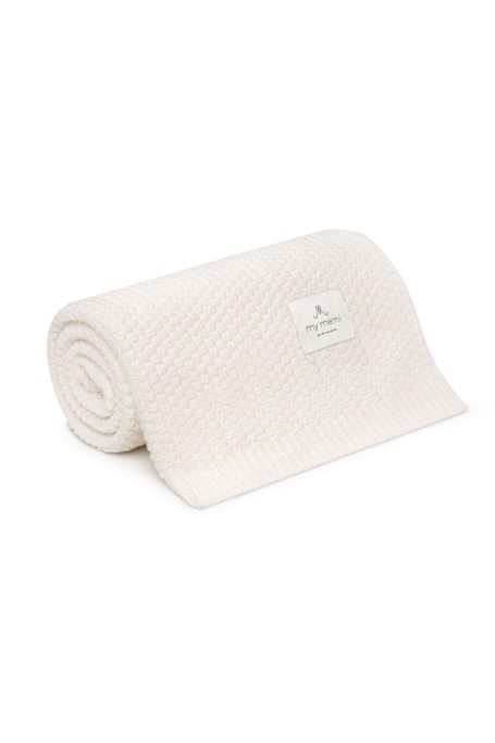 Kocyk ze 100% wełny merino cream - premium collection