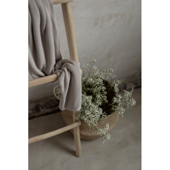 Bambusowy otulacz / lekki kocyk z jonami srebra 100x100 light grey