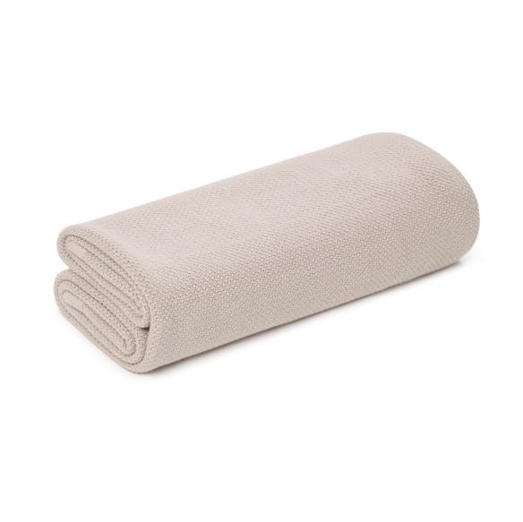 Bambusowy otulacz / lekki kocyk z jonami srebra 100x100 light beige