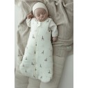 Organic cotton muslin baby sleeping bag 0 - 5 months 2.5 TOG - giraffes - MY MEMI