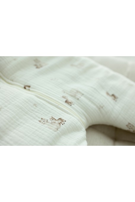 Bio Baumwolle Musselin Babyschlafsack mit Beinen 1 - 3 Jahre 2.5 TOG - alpacas - MY MEMI 2
