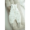 Organic cotton muslin baby sleeping bag with legs 1 - 3 years 2.5 TOG - alpacas - MY MEMI