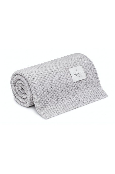 100% Natural Merino Wool Blanket Light Grey - Premium Collection - MY MEMI