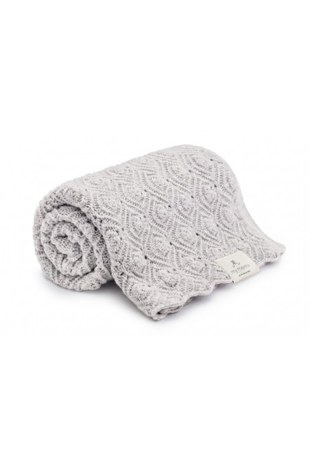 100% Natural Merino Wool Blanket Light Grey Pearl - Premium Collection - MY MEMI