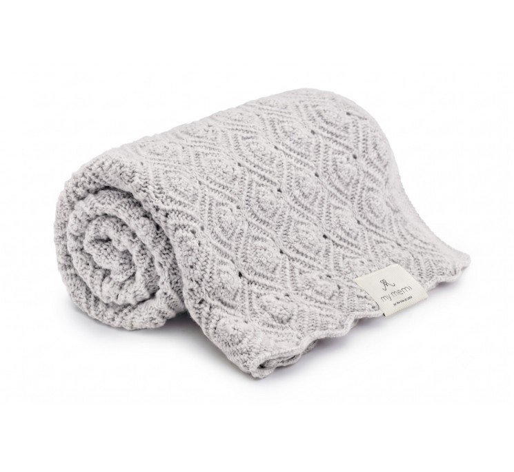 100% Natural Merino Wool Blanket Light Grey Pearl - Premium Collection - MY MEMI