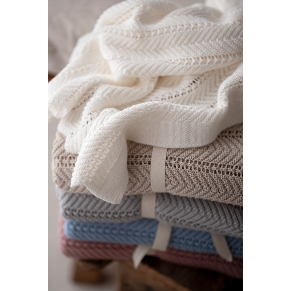 Bamboo Blanket 80x100 light beige - feather - MY MEMI