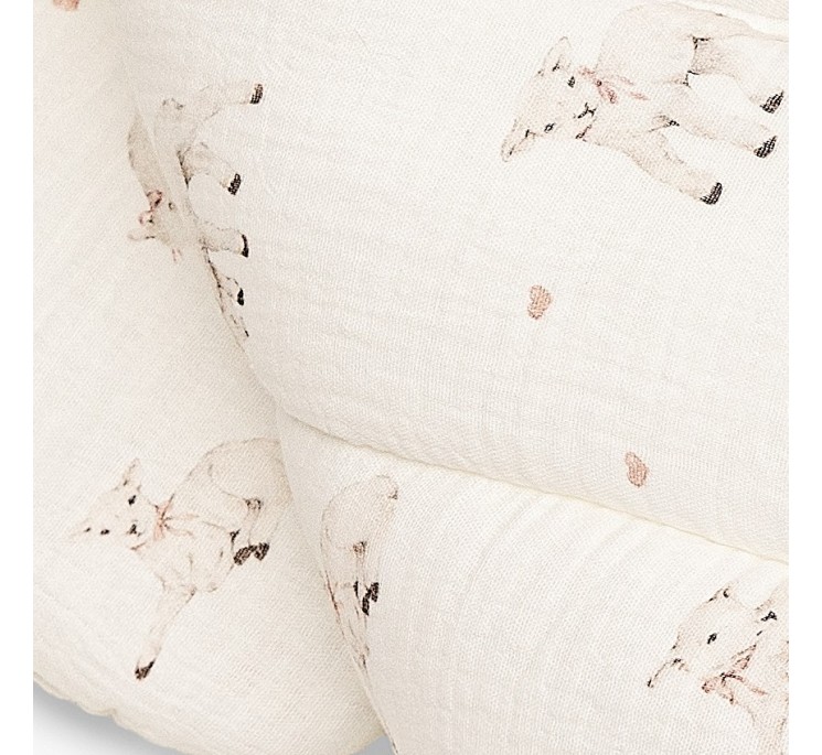 2in1 organic cotton muslin baby horn/bedding - little sheeps - MY MEMI