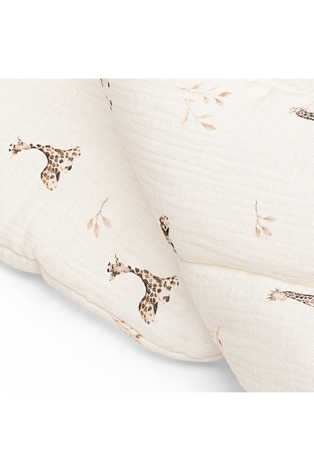 2in1 organic cotton muslin baby horn/bedding - giraffes - MY MEMI 2