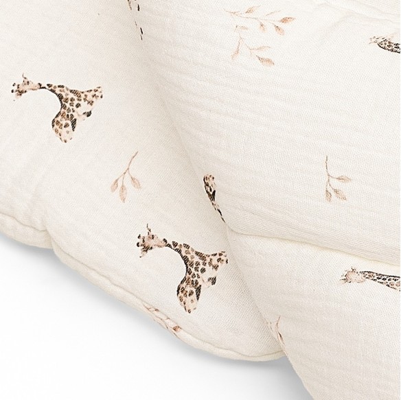 2in1 organic cotton muslin baby horn/bedding - giraffes - MY MEMI