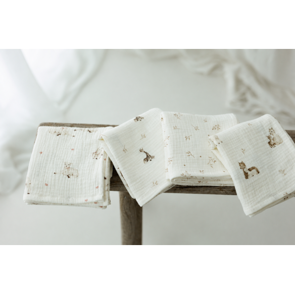 Organic cotton muslin diaper 60x65 - little sheeps - MY MEMI