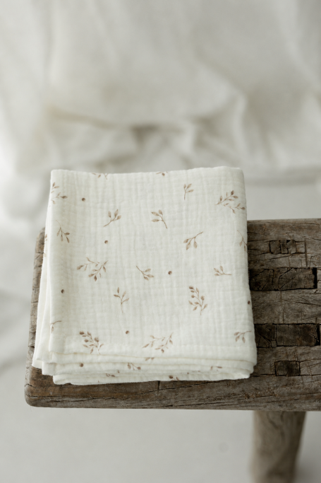 Organic cotton muslin diaper 60x65 - twigs - MY MEMI
