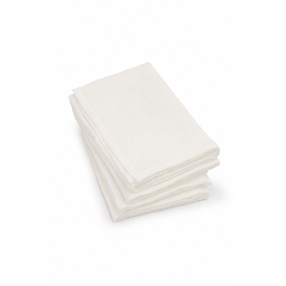 4-pak pieluszek muślinowych z bawełny organicznej 35x35 - cream - MY MEMI