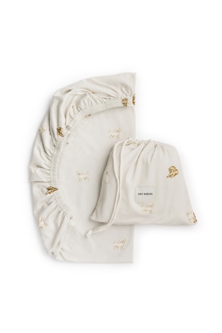 Organic cotton baby sheet 60x120 - cavapoo - MY MEMI
