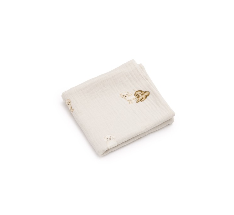 Organic cotton muslin diaper 60x65 - cavapoo - MY MEMI