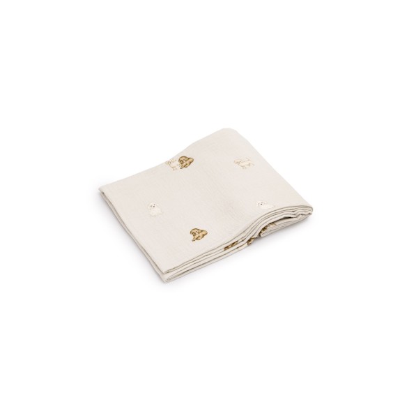 Organic cotton muslin swaddle 100x100 - cavapoo - MY MEMI