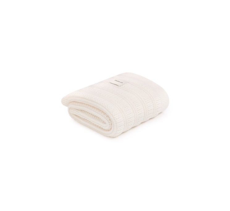 Koc ze 100% wełny merino cream Fjord - premium collection
