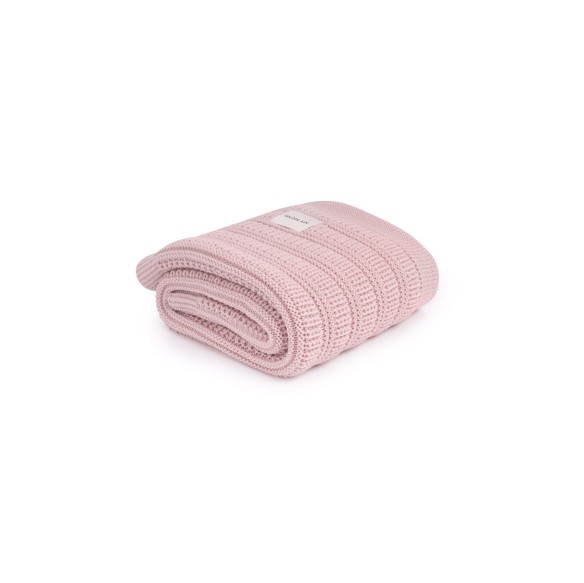 Koc ze 100% wełny merino powder pink Fjord - premium collection - MY MEMI