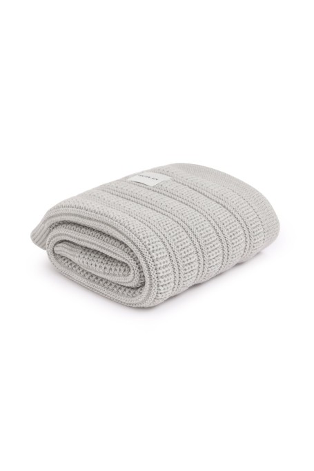 100% Natural Merino Wool Blanket Light Grey Fjord - Premium Collection - MY MEMI