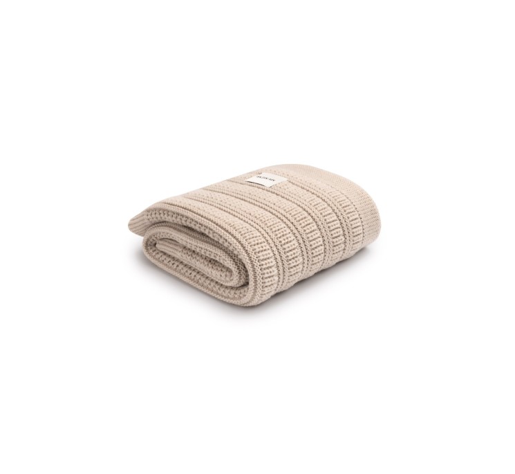 100% Natural Merino Wool Blanket Warm Beige Fjord - Premium Collection - MY MEMI