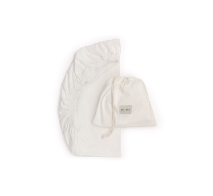 Organic cotton crib sheet 60x90 - cream - MY MEMI