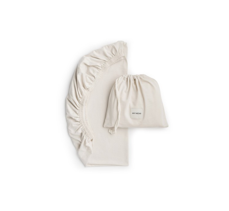 Organic cotton sheet for the carrycot - light beige - MY MEMI
