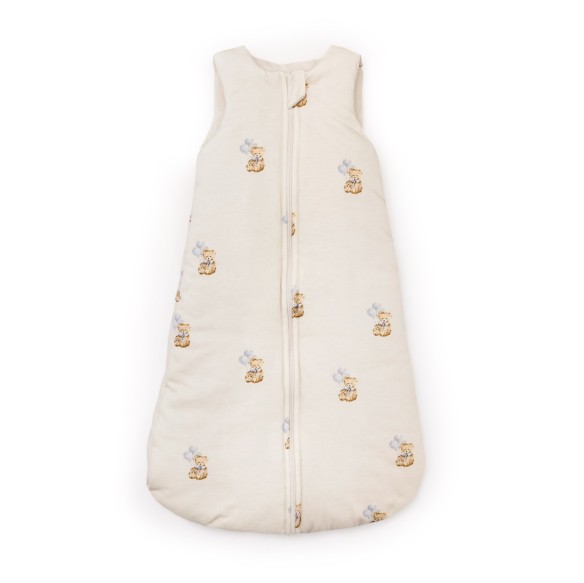 Organic cotton baby sleeping bag 0 - 5 months 2.5 TOG - teddy - MY MEMI