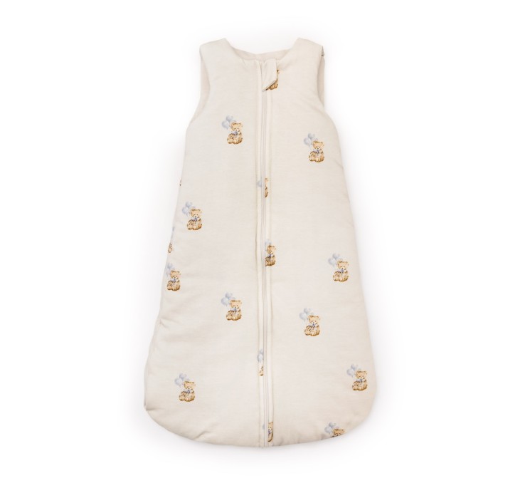 Organic cotton baby sleeping bag 5 - 18 months 2.5 TOG - teddy - MY MEMI