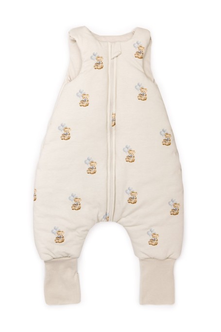 Organic cotton baby sleeping bag with legs 1 - 3 years 2.5 TOG - teddy - MY MEMI