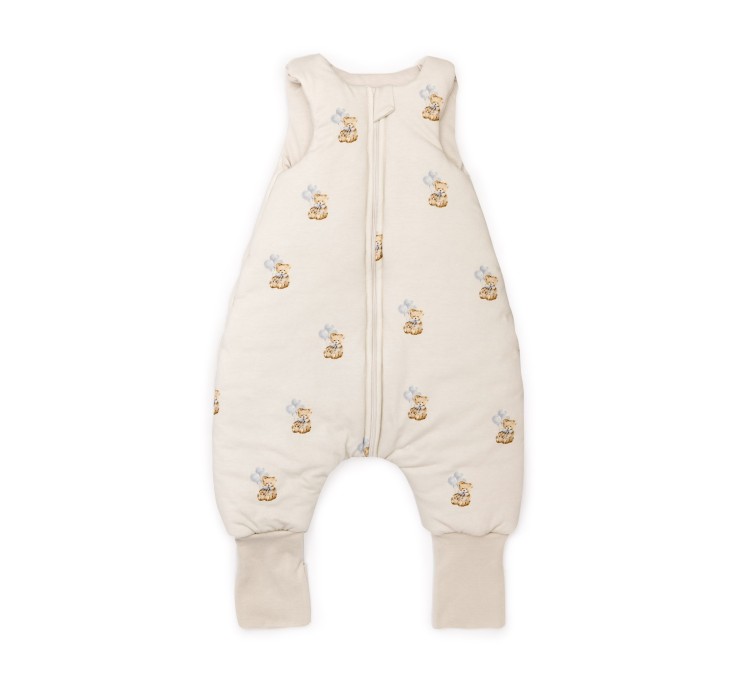 Organic cotton baby sleeping bag with legs 1 - 3 years 2.5 TOG - teddy - MY MEMI
