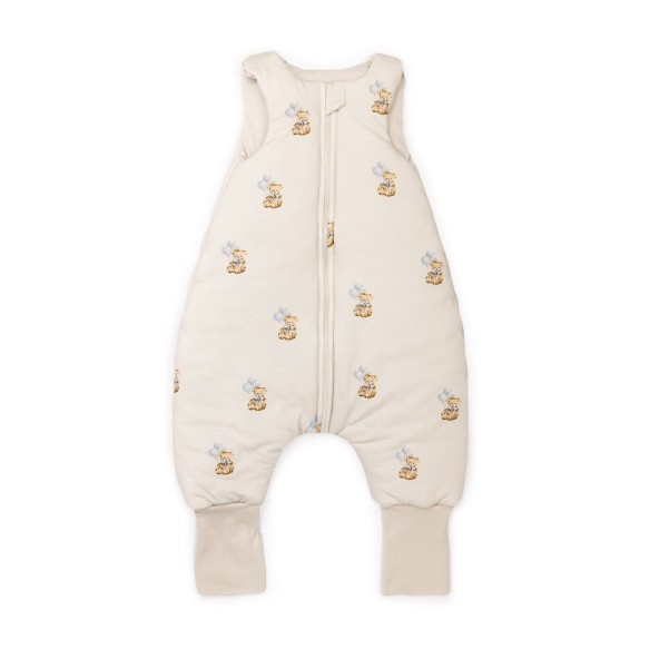 Śpiworek z bawełny organicznej z nogawkami 1 - 3 lata 2.5 TOG - teddy