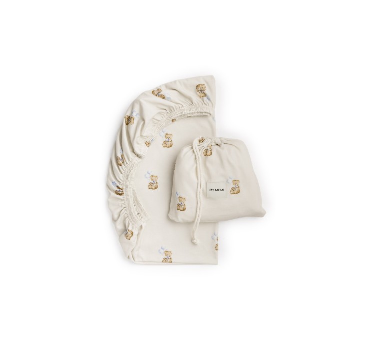 Organic cotton sheet for the carrycot - teddy - MY MEMI