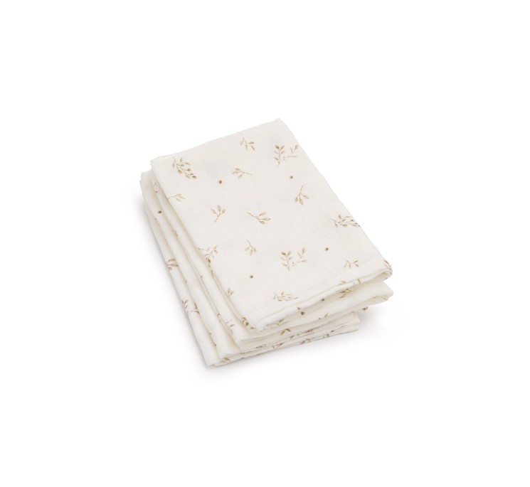 4-pack organic cotton muslin diapers 35x35 - twigs - MY MEMI
