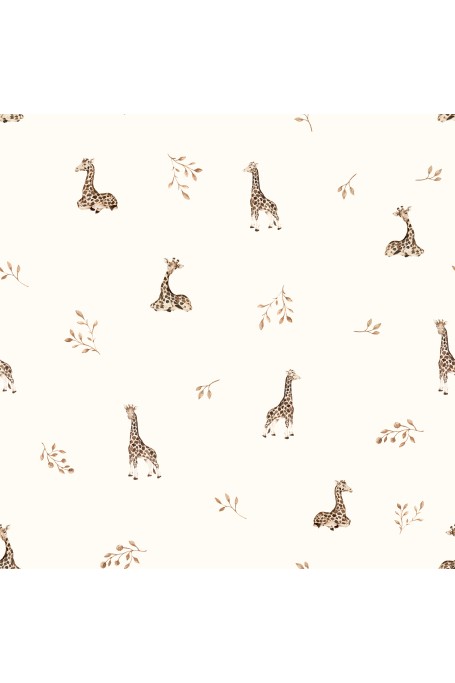 Prześcieradło z bawełny organicznej 60x120 - giraffes 2