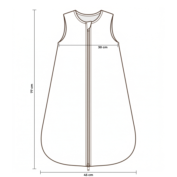 Organic cotton baby sleeping bag 5 - 18 months 2.5 TOG - teddy - MY MEMI