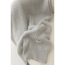 Koc ze 100% wełny merino light grey Vero - premium collection - MY MEMI