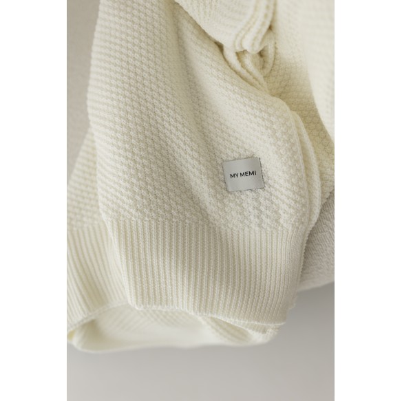 Koc ze 100% wełny merino cream Classic - premium collection