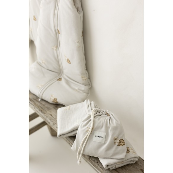Organic cotton muslin swaddle 100x100 - cavapoo - MY MEMI