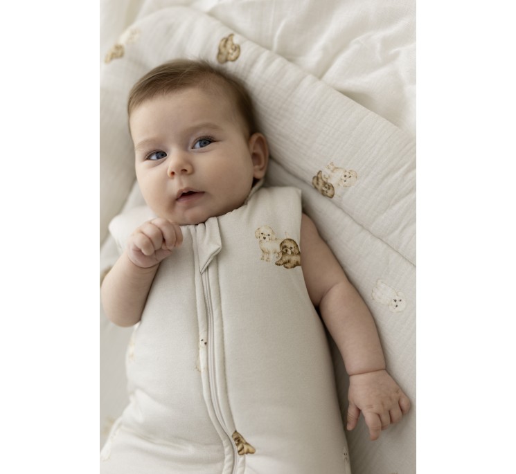 2in1 organic cotton muslin baby horn/bedding - cavapoo - MY MEMI