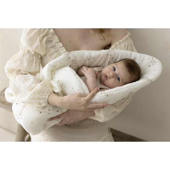 2in1 organic cotton muslin baby horn/bedding - little sheeps - MY MEMI