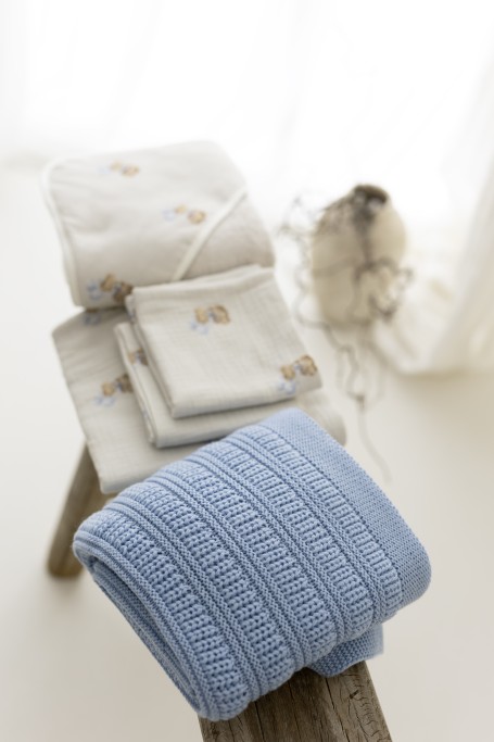4-pack organic cotton muslin diapers 35x35 - teddy - MY MEMI 2