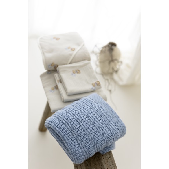 4-pack organic cotton muslin diapers 35x35 - teddy - MY MEMI