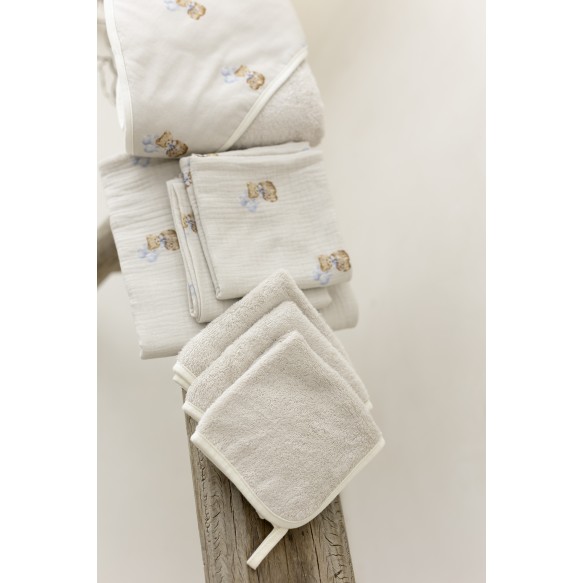 4-pack organic cotton muslin diapers 35x35 - teddy - MY MEMI