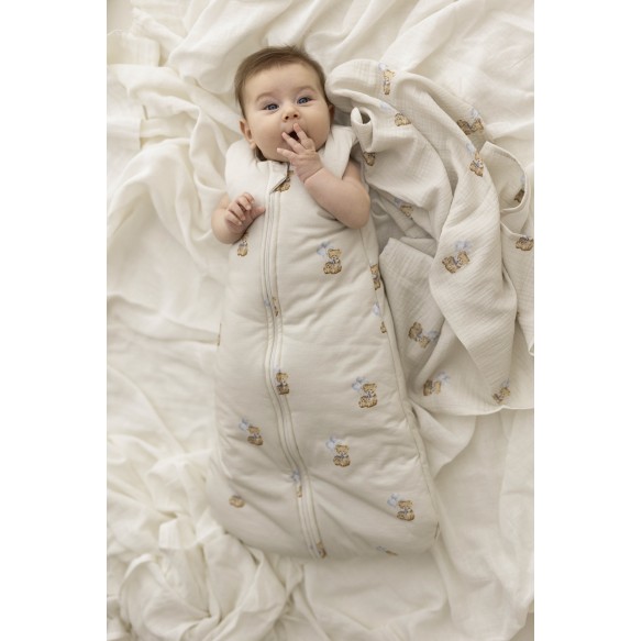 Organic cotton muslin diaper 60x65 - teddy - MY MEMI