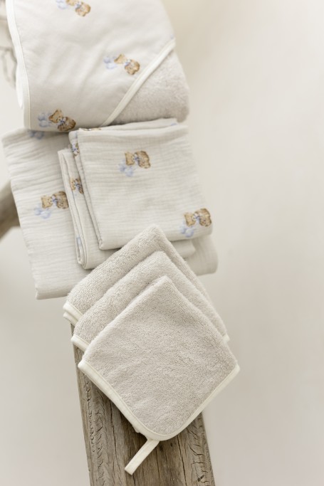 3-pak ręczniczków bambusowych do twarzy / odbijania / mycia light beige 2