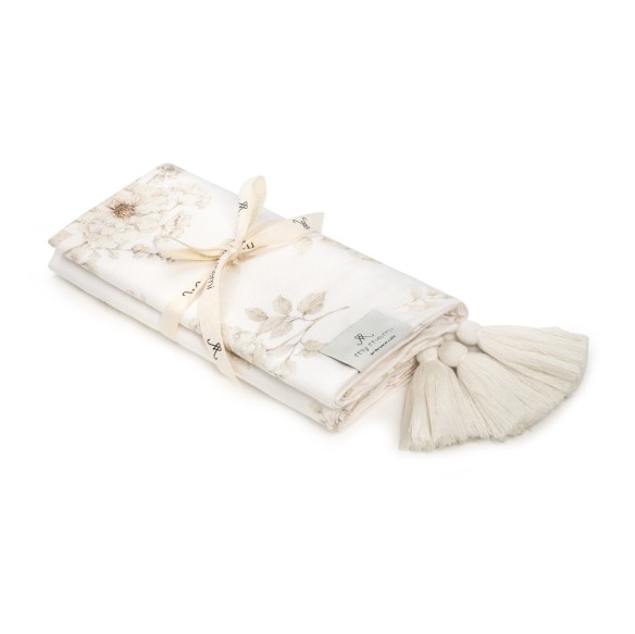 Bambusowy otulacz 100x120 - boho flowers