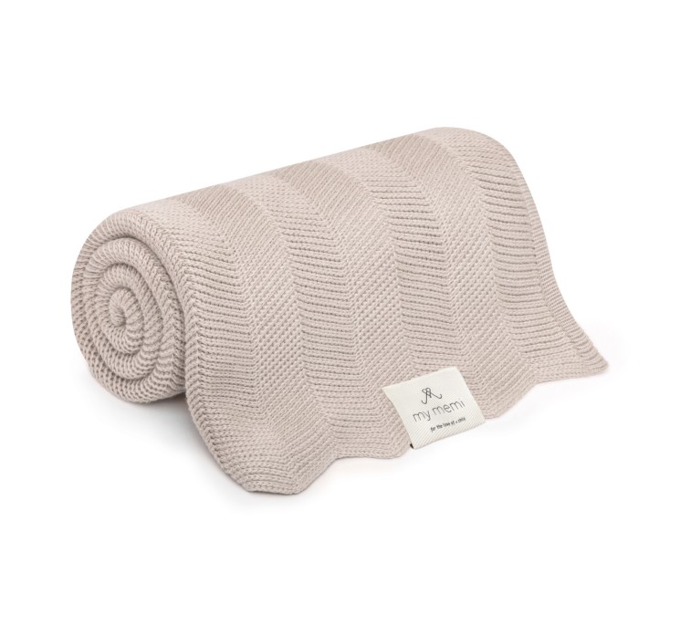 Bambusowy kocyk light beige 80x100 – fir