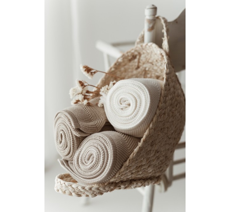 Bambusowy kocyk beige 80x100 – fir