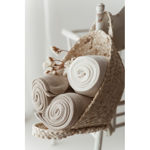 Bambusowy kocyk beige 80x100 – fir
