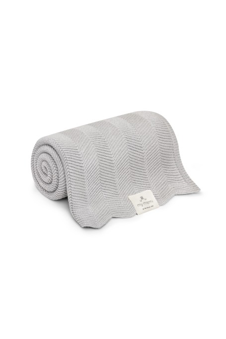 Bambusowy kocyk light grey 80x100 – fir