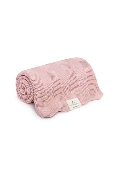 Bambusowy kocyk powder pink 80x100 – fir